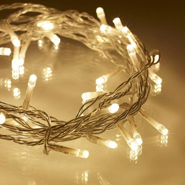 Warm White Battery Operated Fairy String Lights in 20, 40 or 80 LED Sizes with Clear Cable image 8