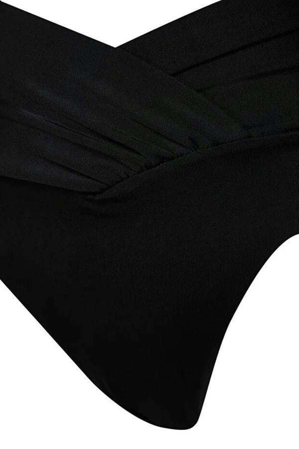 WOVCOR V-Cut Regular High Waist Bikini Bottom