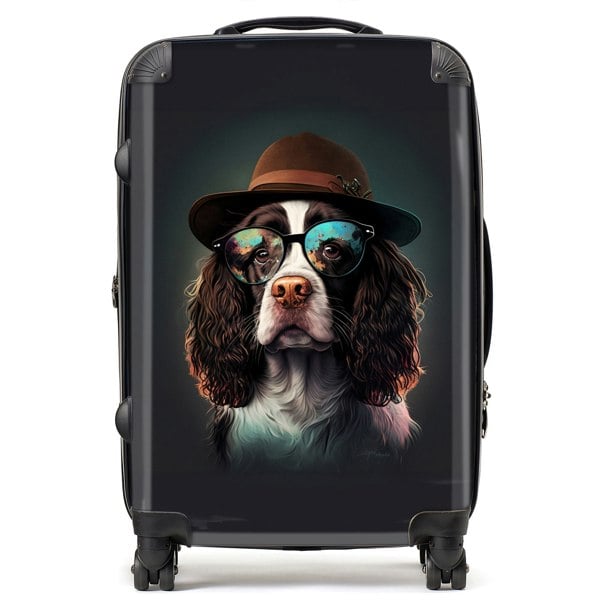 Warren Reed Springer Spaniel Dog Splashart Suitcase