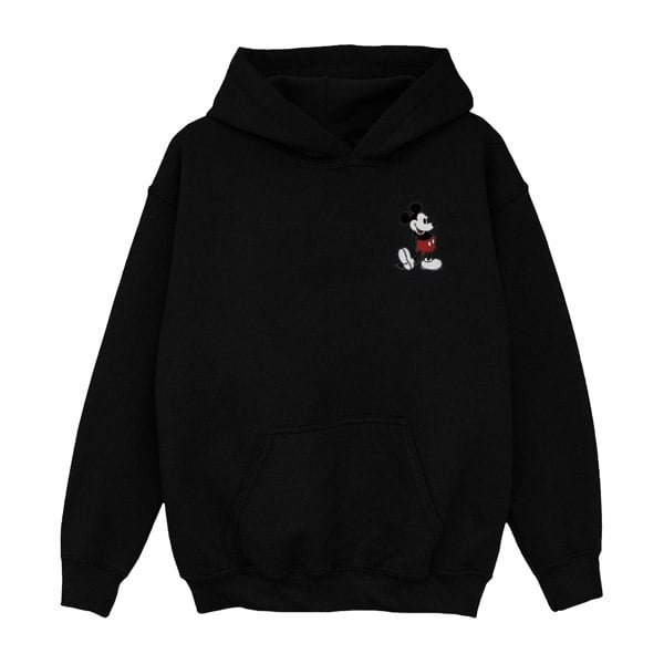 Disney Boys Mickey Mouse Kickin Retro Chest Hoodie - Black