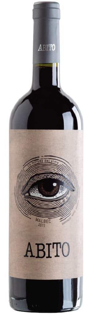 a bottle of abito Malbec Reserva on a white background