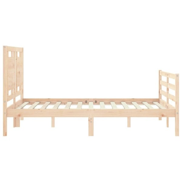 Berkfield Bed Frame with Headboard 140x200 cm Solid Wood