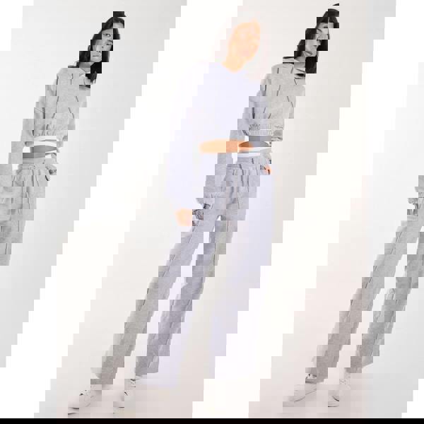 Pink Vanilla Contrast Waistband Cropped Hoodie