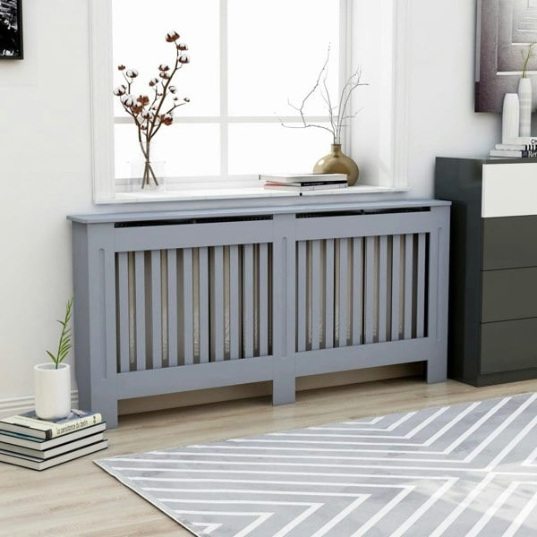 Berkfield Radiator Cover Anthracite 172x19x81 cm MDF