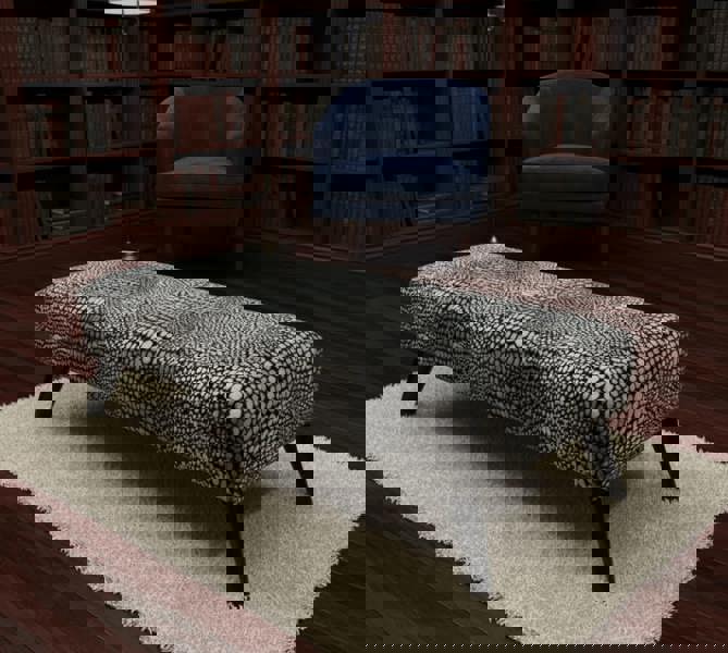 Premium leopard print storage ottoman bench for living room UK - ISTOOLS