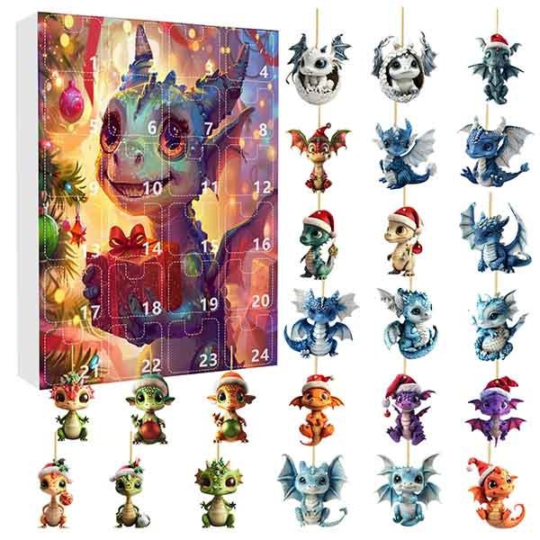 Leaper Christmas Calendar Blind Box Acrylic Cartoon Dragon Ornament