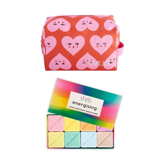 SMUG Wake-Up Wash Bag Set – Various Prints - Hearts
