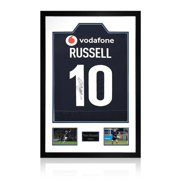 Finn Russell Signed Scotland 2025 Shirt Premium Frame