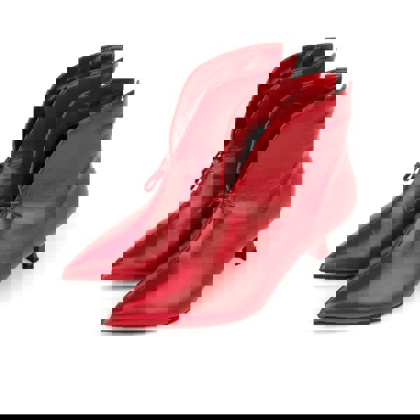 Embassy London Regent - Red - Women's Leather Ankle Boot with kitten heel