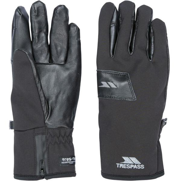 Trespass Mens Leather Athletic Snow Sports Gloves - Black - 