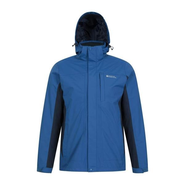 Mountain Warehouse Mens Thunderstorm 3 in 1 Waterproof Jacket - Blue - 