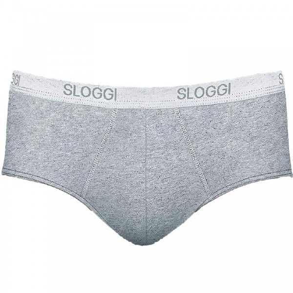 Sloggi Basic Men's Midi Brief, Grey Melange