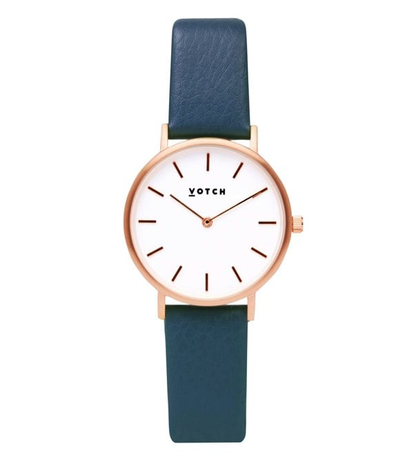 Votch Rose Gold & Navy Watch | Petite