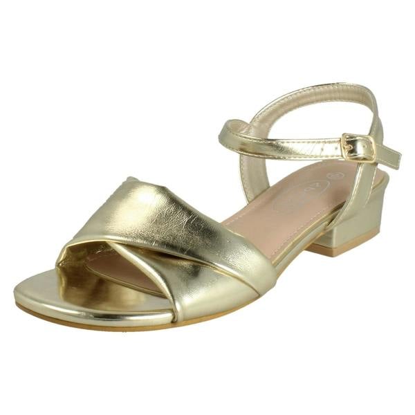 Spot On Ladies Spot On Low Heel Casual Buckle Fastening Sandals F12113