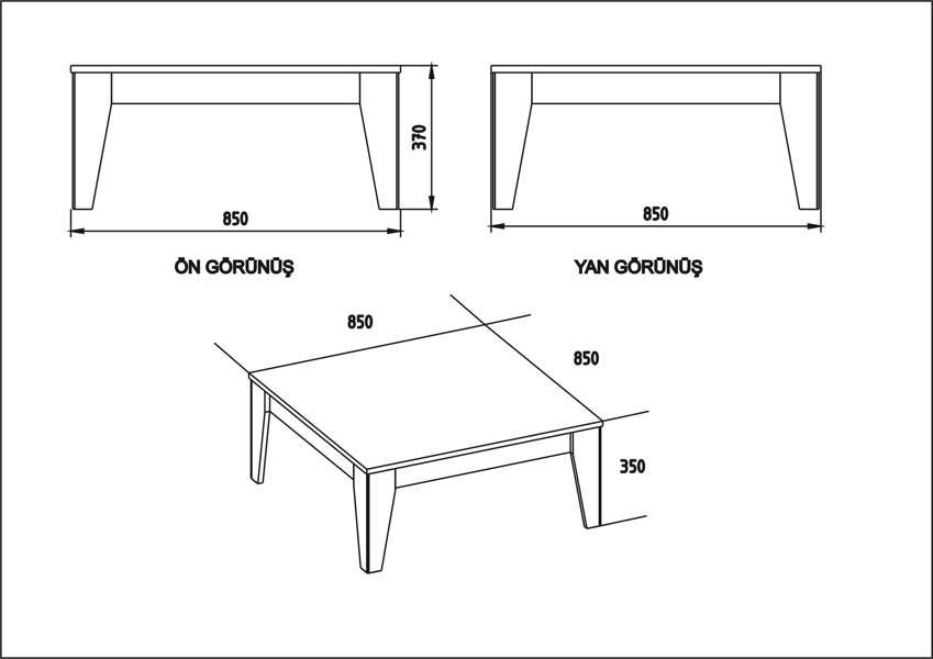 Decorotika Lorenz 85 cm Modern Coffee Table