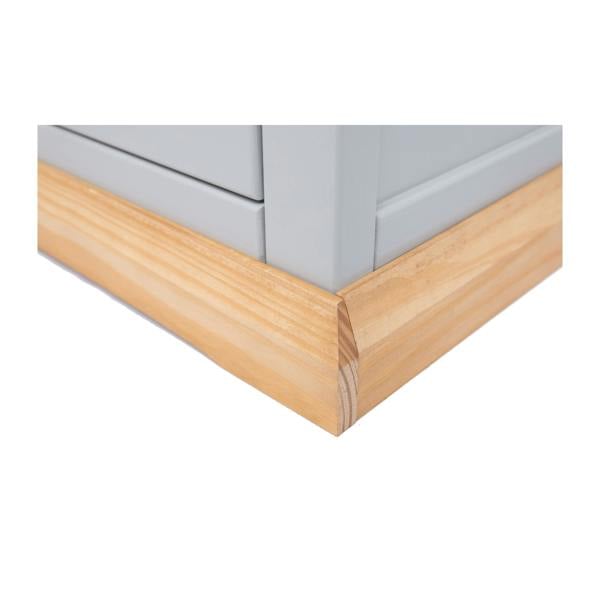 Cabinet Bits Bomporto Light Grey 1 Drawer TV Cabinet Chrome Knob