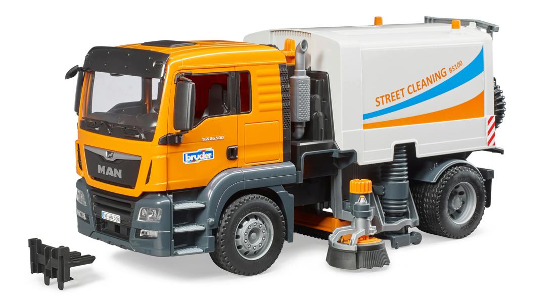 Bruder MAN TGS Street Sweeper Detailed Vehicle & Playset Model