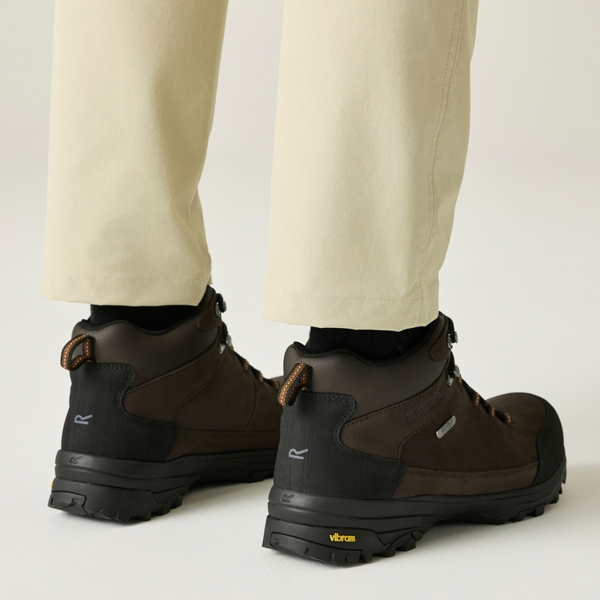 Regatta Mens Burrell Leather Walking Boots - Peat