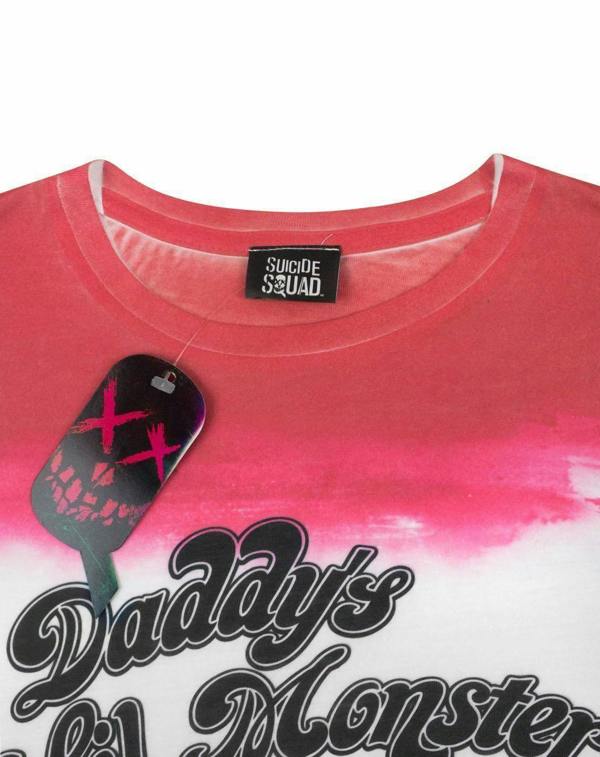 DC Comics Suicide Squad Womens White Harley Quinn Short Sleeved T-Shirt