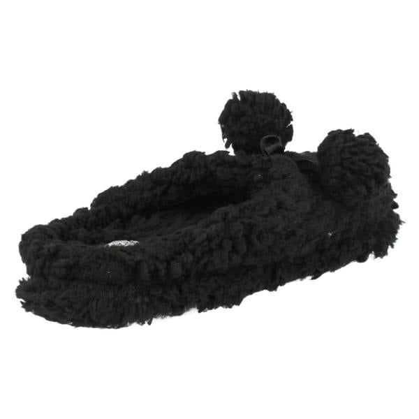 Eaze Ladies Eaze Fluffy Pom Pom Front Slippers