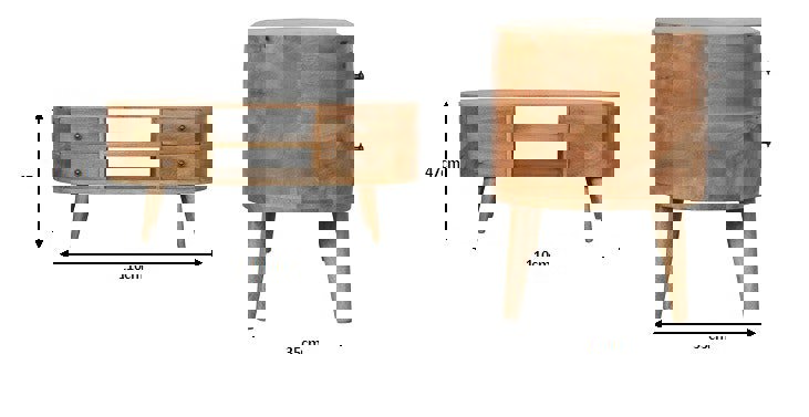 Artisan Furniture Solid Wood Rounded Entertainment Unit