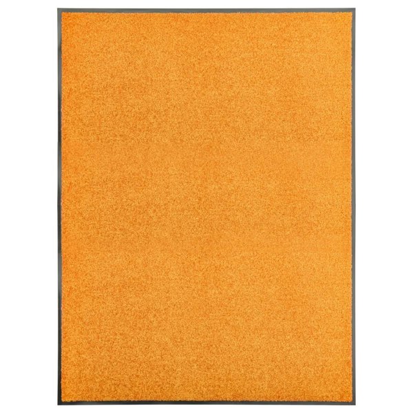 Berkfield Doormat Washable Orange 90x120 cm