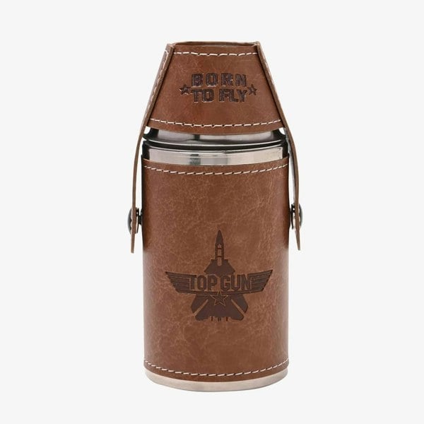T. H. Baker Top Gun Metal 6oz Travel Flask Gift PM102