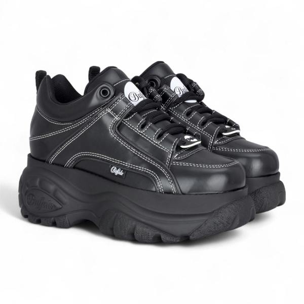 Buffalo Womens Black Chunky Platform Fashion Trainers - 1339-14