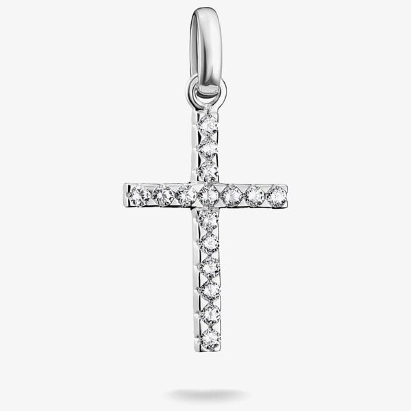 THOMAS SABO Charm Club Connect Silver Cubic Zirconia Cross Charm CC1203-051-14
