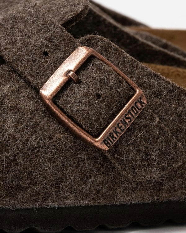 Birkenstock Boston Wool Felt Unisex Clogs - Cacao