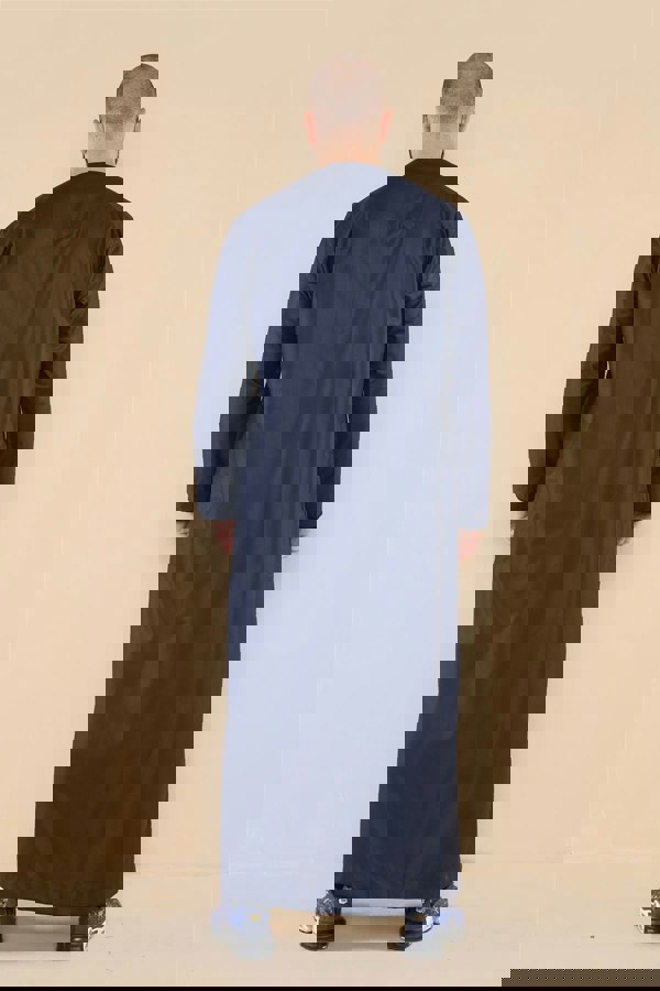 Thobez Men's Thobe Jubba Islamic Clothing Muslim Kaftan Emirati Omani Robe Arab Tassel