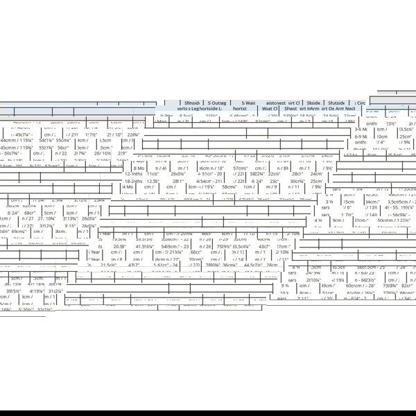 Boys suit size chart