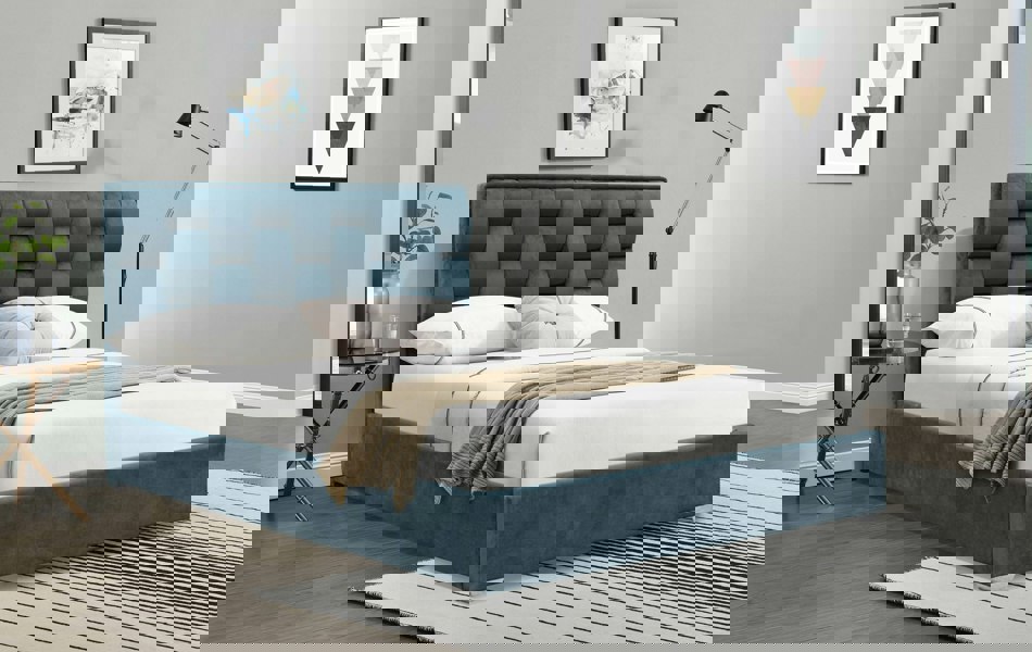 Comfy Living Auckland Plush Velvet Bed Frame - A Plush and Elegant Centerpiece for Your Bedroom