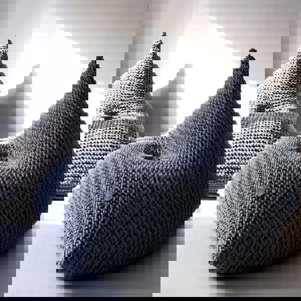 Knitted bean bag DARK GREY - Zuri House