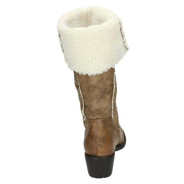 Spot On Ladies Spot On Mid Heel Fleece Lined Boot