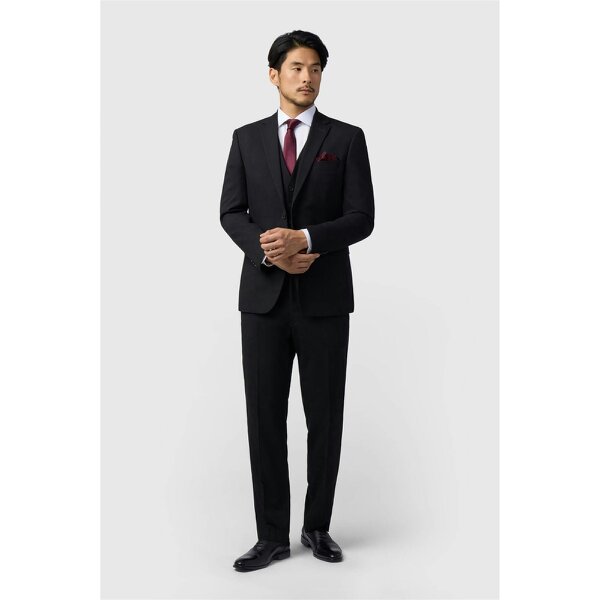 Limehaus Regular Fit Black Stretch Suit Jacket