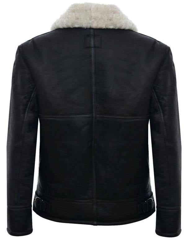 Infinity Leather Mens B3 WW2 Leather Sheepskin Aviator Flying Jacket-Charleston