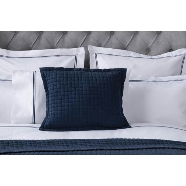 Belledorm Crompton Quilted Filled Cushion - Navy