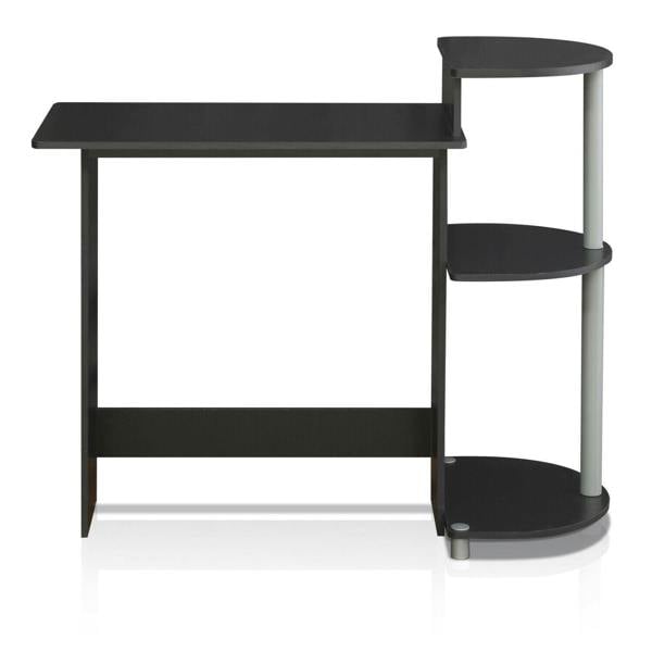 WALPLUS Contemporary Desk | Compact Computer Desk with Shelves, Black/Grey, /GY with Functional Design | 11181BK