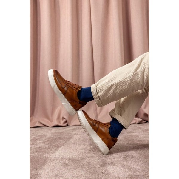 Hush Puppies Wyatt Leather Men's Tan Trainers