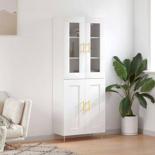 Berkfield Highboard White 69.5x34x180 cm Engineered Wood
