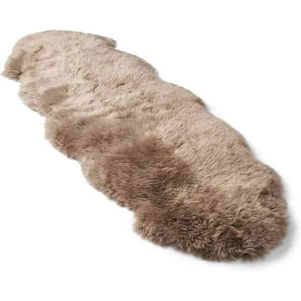 Infinity Leather Genuine Sheepskin Real Natural Wool Double Area Rug