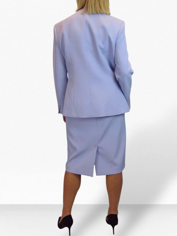 Paulo Due Women's 2 Piece V Neck Skirt Suit
