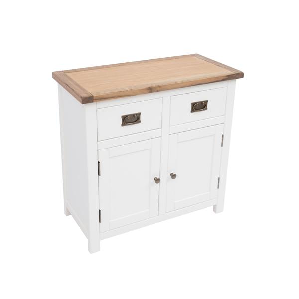 Cabinet Bits Lovere Off White 2 Drawer 2 Door Sideboard Brass Drop Handle