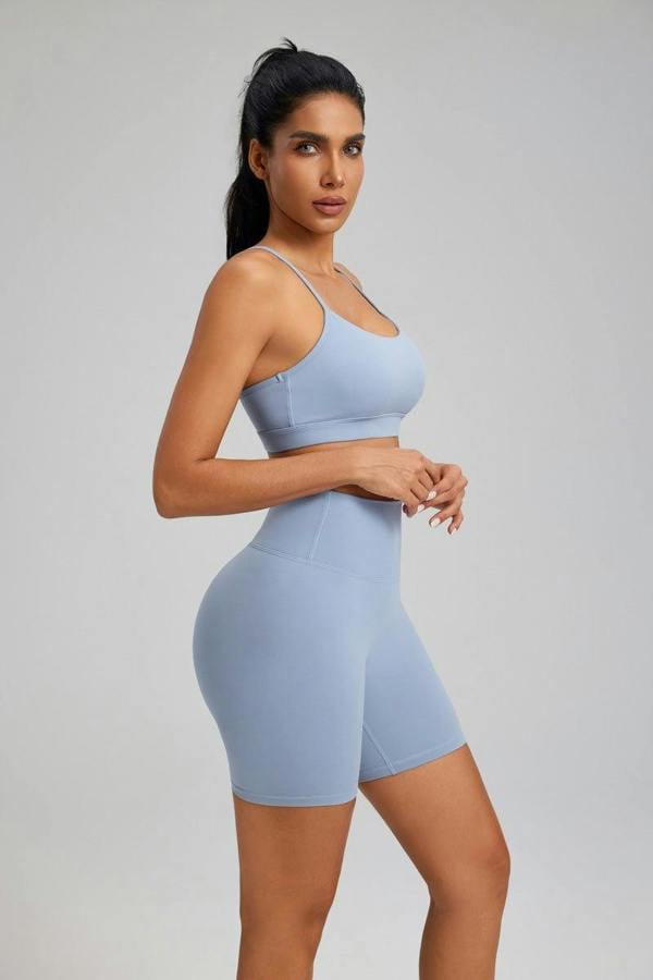 Anniou Buttery Soft Yoga Shorts - blue