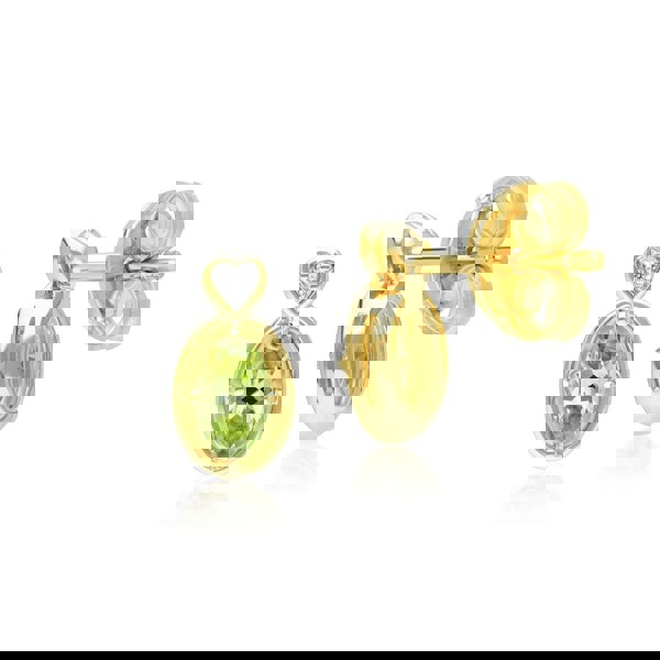 classic-oval-peridot-diamond-heart-stud-earrings-in-9ct-yellow-gold-135e1911039 Side