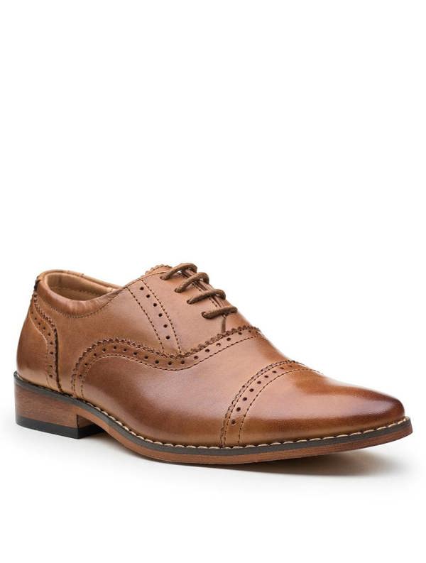 boys antique tan brogues