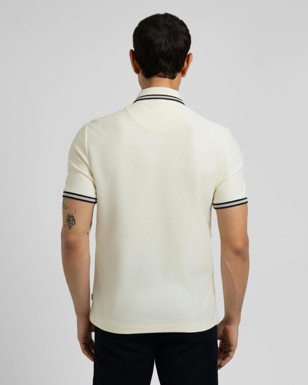 Steel & Jelly Tolworth - Textured Polo Shirt With Contrast Rib