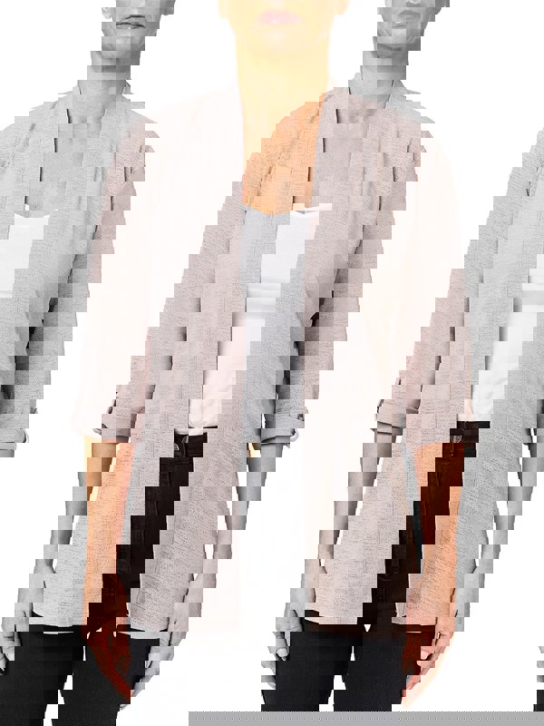 PennyPlain Roll Up Sleeve Cardigan - Cloud