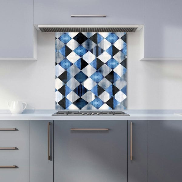 Warren Reed - Designer Square Checkered Pattern Kitchen Splashback